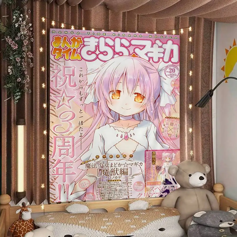 Puella Magi Madoka Magica DIY Wall Tapestry Art Science Fiction Room Home Decor Wall Art Decor