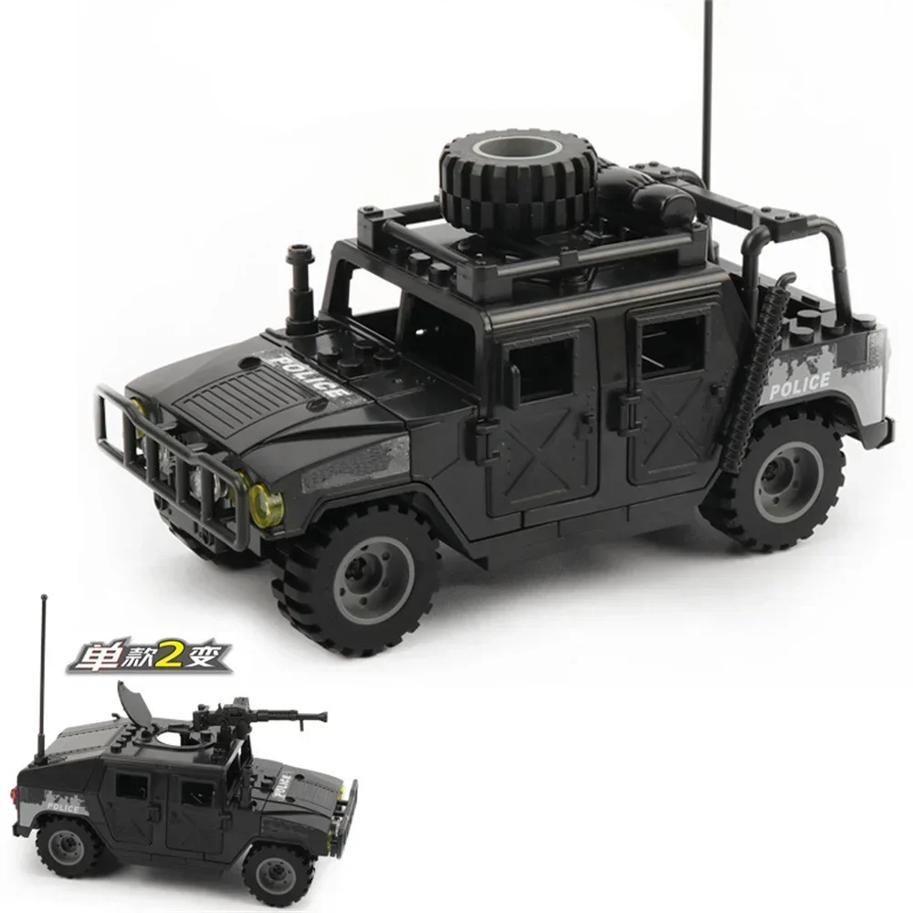 Army soldiers Special police Special forces armored vehicle DIY model building blocks brick toy gift