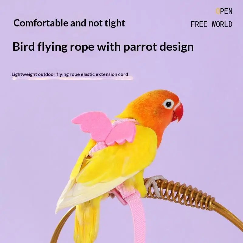Parrot Flying Harness Leash Suit Pet Bird Outdoor Flight Training Rope Cockatiel Supplies Macaw Accessories Stuff For Budgie