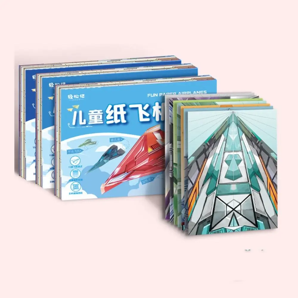 Paper Handmade Airplane Origami Art Learning Montessori Airplane Origami Set 3D Cartoon Versatile Paper Aircraft