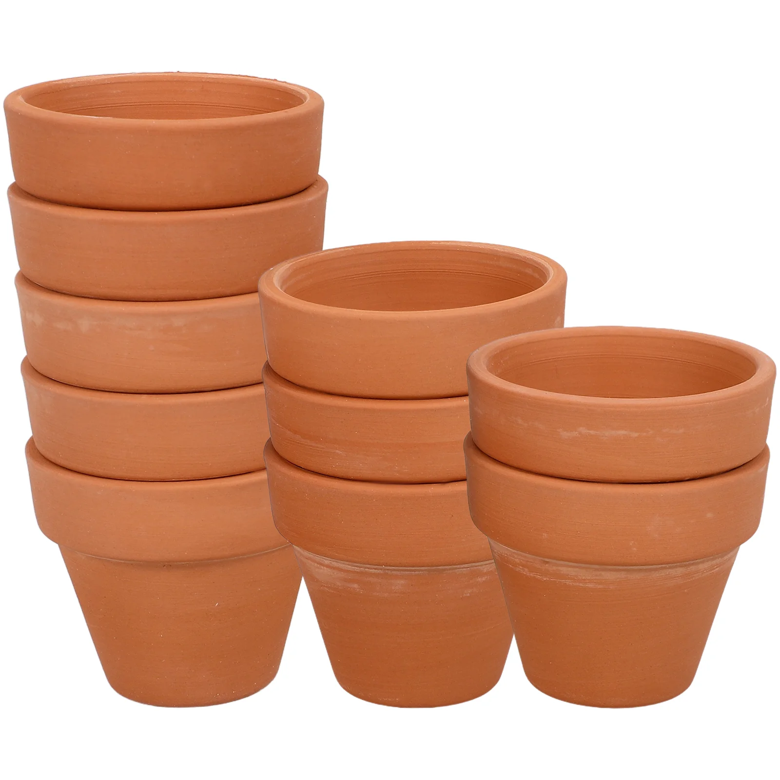 10 Pcs Succulent Flower Pot Smooth Texture Pots Ceramics Plants Terracotta Planter Red Pottery Mini Crafts