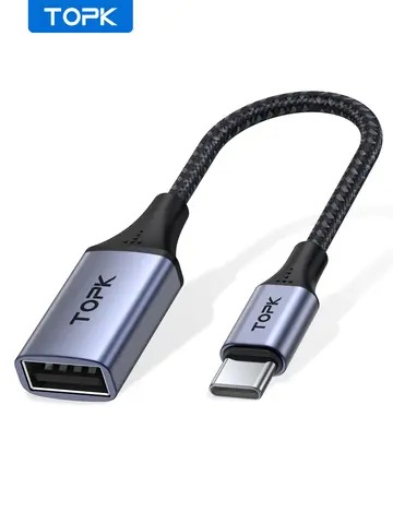 TOPK USB C to USB A Dapter OTG Cable Type C Male to USB 3.0 2.0 Female Cable for MacBook Pro Samsung Type C Adapter
