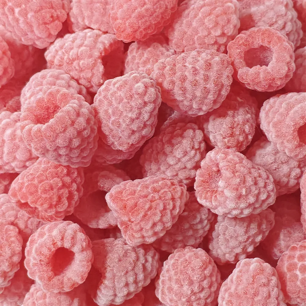 5pcs Simulated Flocking Raspberry Resin Charms Creative Fruit Pendant for Keychain Earring Necklace Jewelry Making DIY Accessory