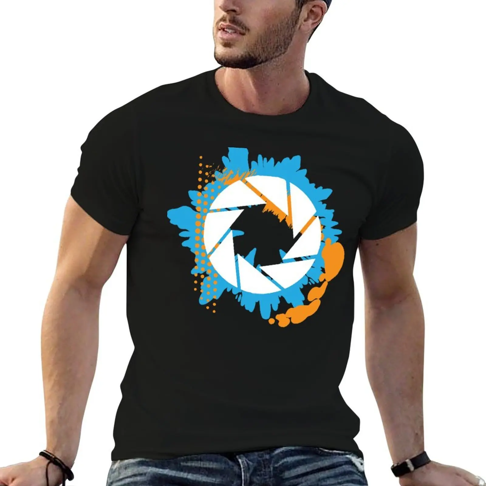 

Portal - Abstract Aperture Logo T-Shirt t shirts with prints man t shirts cotton T-Shirt