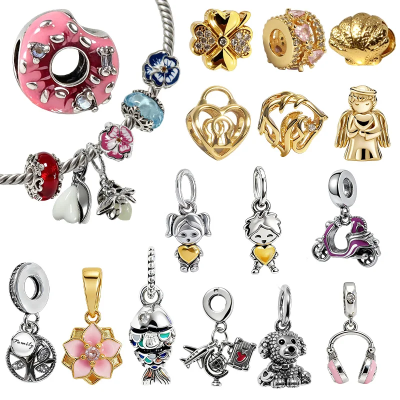 Original Charms Bead,Winter Blue Snowflake Murano&Christmas Magic Murano Glass Charm Bead Fit Pendant Bracelet Women Jewelry Gif