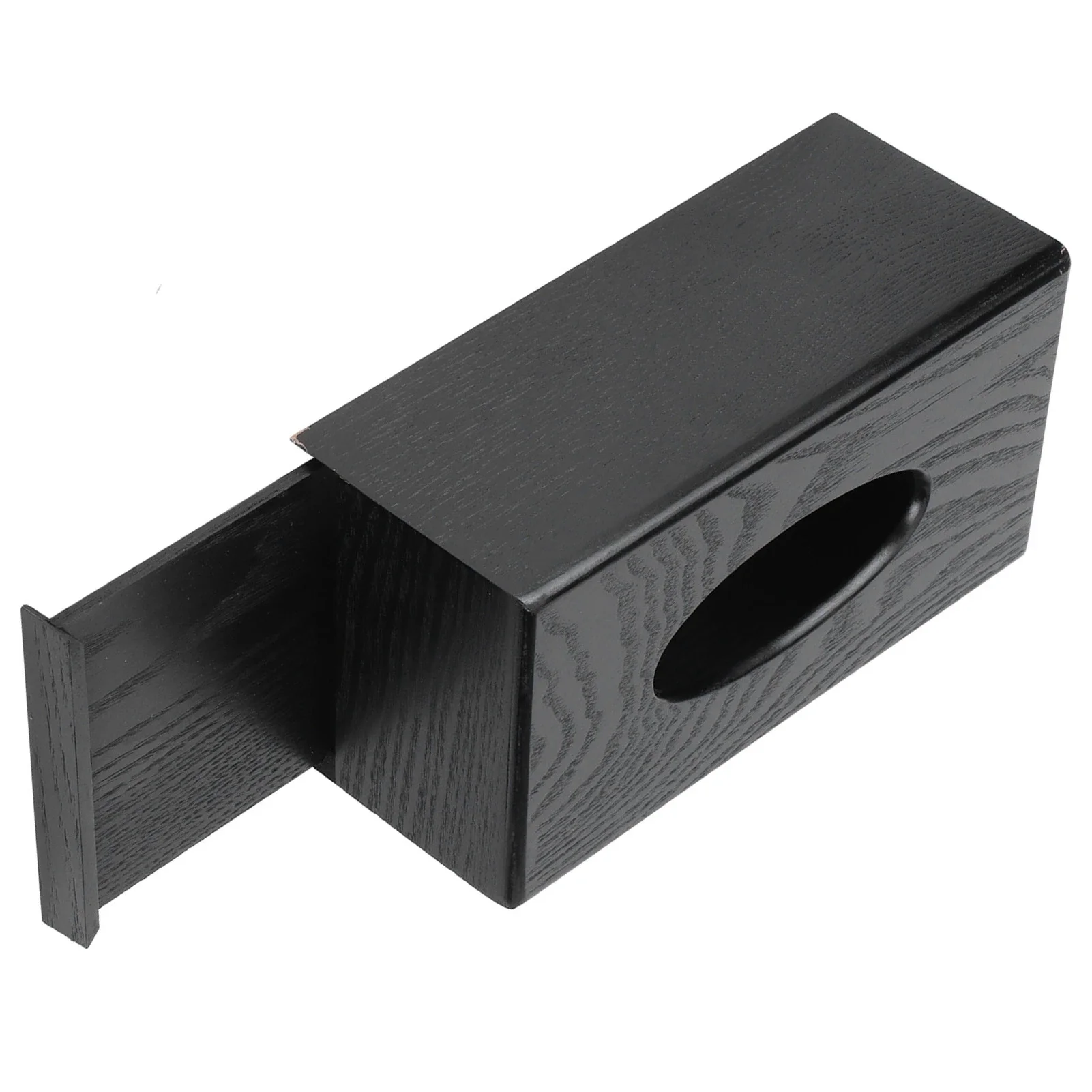 Black Wooden Tissue Box Napkin Case Elegant Style Tissue Holder 23x12x10.5cm for Home Hotel Living Room