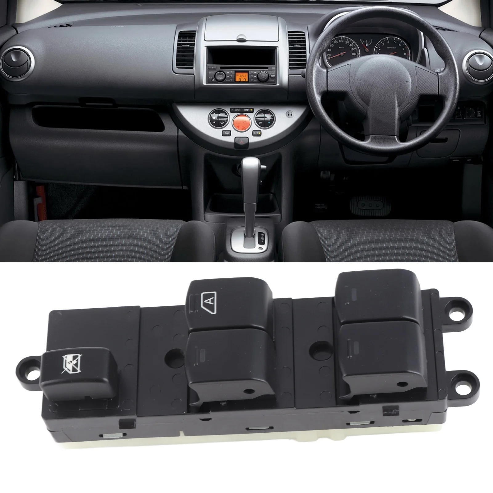 Driver Side Power Window Switch  Convenient ABS  Electric Window Button 25401‑BH02B Easy Installation for Car RHD