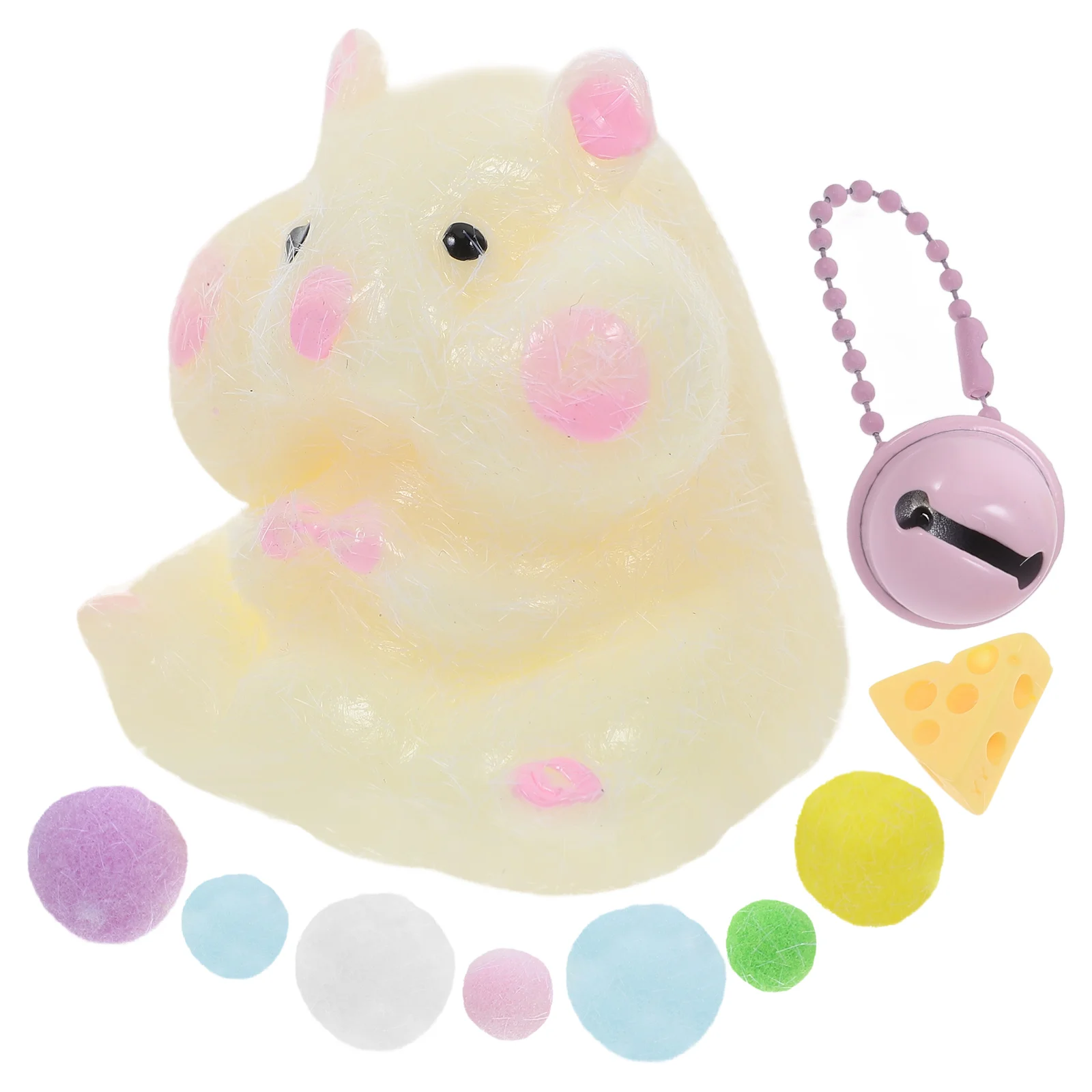 Hamster Dumplings Squeeze Stress Toy Stretchy Mouse Compact Small Adorable Shaped Toys Baby Stuffed Animals