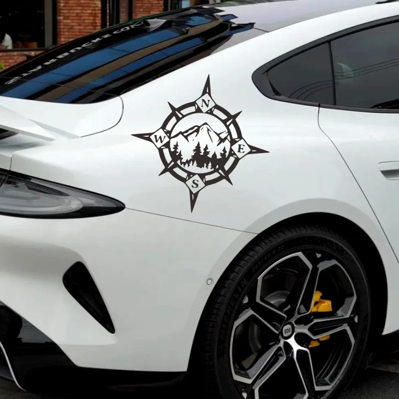 

Наклейки с компасом для кемпинга, горами и лесами, автомобильные наклейки, виниловые наклейки для автомобилей, грузовиков, стен, ноутбуков, окон, мотоциклов