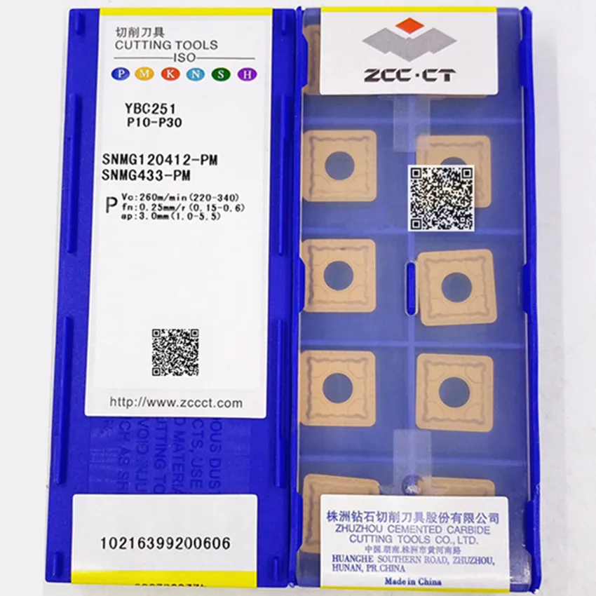 SNMG120404-PM YBC251/SNMG120408-PM YBC251/SNMG120412-PM YBC251/SNMG120416-PM YBC251 ZCC.CT CNC carbide inserts turning tools