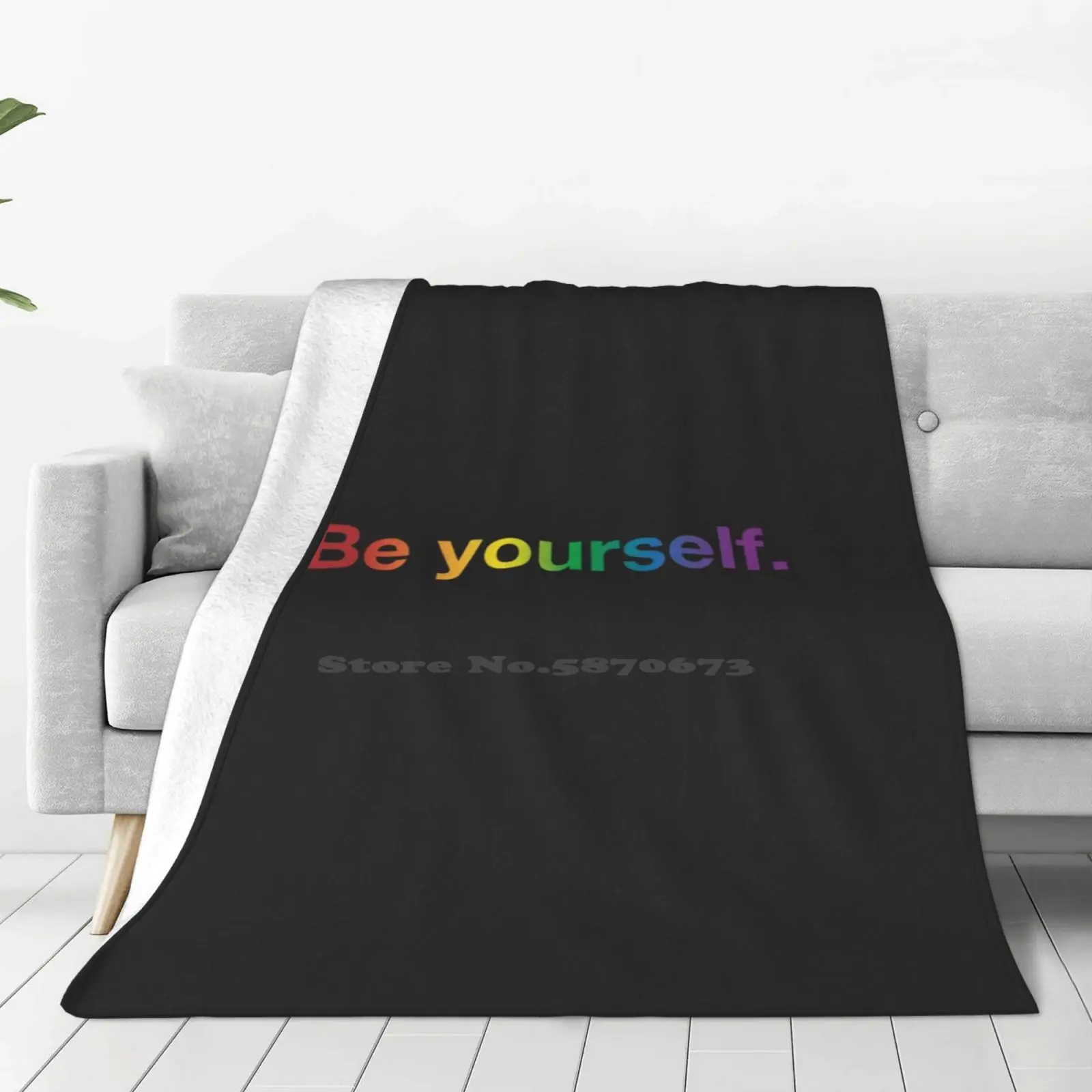 Be Yourself Latest Super Soft Warm Light Thin Blanket Diversity Rainbow Lgbtqa Lgbti Lesbian Bisexual Pansexual Asexual Queer