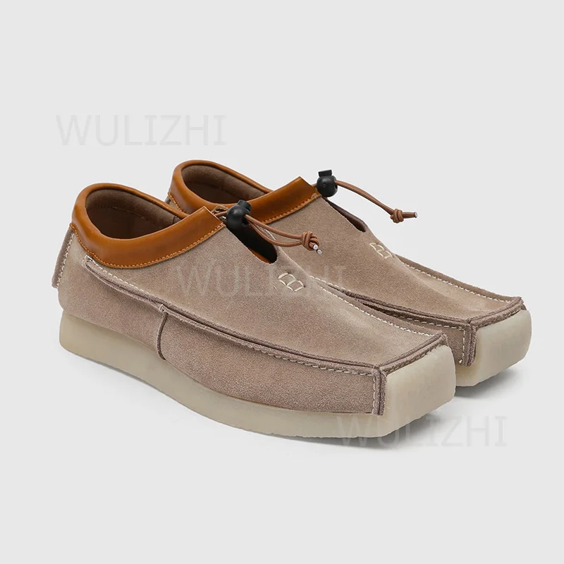 

Мужские квадратные лоферы-мокасины из желтого холста, свободного кроя, на плоской подошве, с эластичной шнуровкой, в стиле пэчворк, для работы и активного отдыха, в цветах: фиолетовый, черный, синий