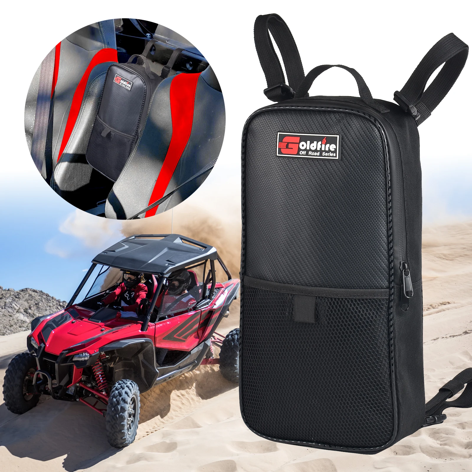 

For UTV Honda Accessories Waterproof Imitation Fabric Center Storage Bag Organizer for Honda Talon 1000R 1000X 1000X4 2019-2022