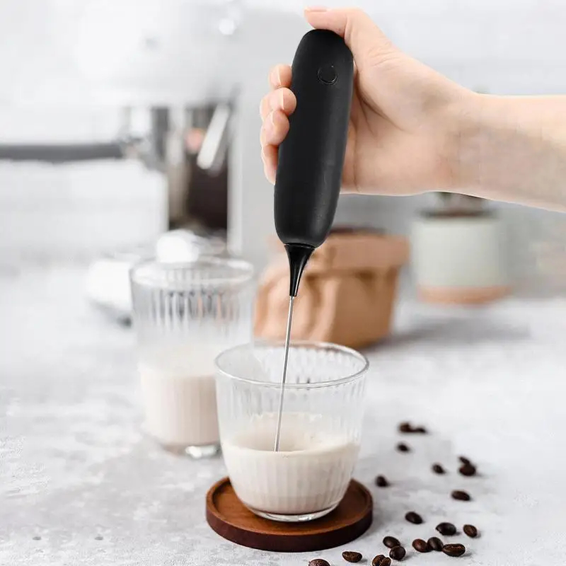 Mini Electric Milk Foamer Blender Wireless Coffee Whisk Mixer Handheld Egg Beater Battery Powered Cappuccino Drink Mixer