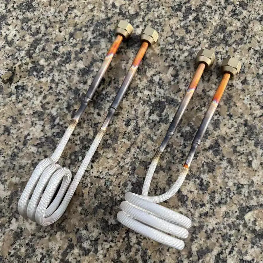 4 Cycles Square Round Rectangle Induction Heating Coil Flat Copper Rings for Welding Brazing Surface Heating Induction Head