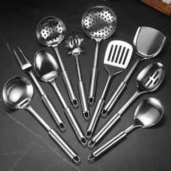 10pcs/set, Stainless Stell Utensil Set, Kitchen Utensil Set, Safety Cooking Utensils Set, Kitchen Stuff, Restaurant Equipment