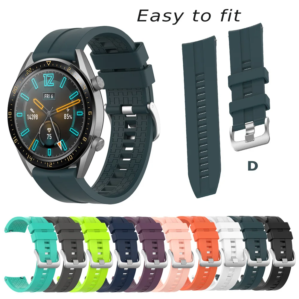 22mm Silicone Replacement GT 3 Gt2 Pro Strap Band For Huawei Watch Gt 2 Pro GT3 Sport Watchband Wristband Bracelet Belt