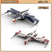 Classic Collection Starship Building Blocks UCS arc170 Spaceship MOC-88929 Starfighters Model Technology Bricks Toys For Kids