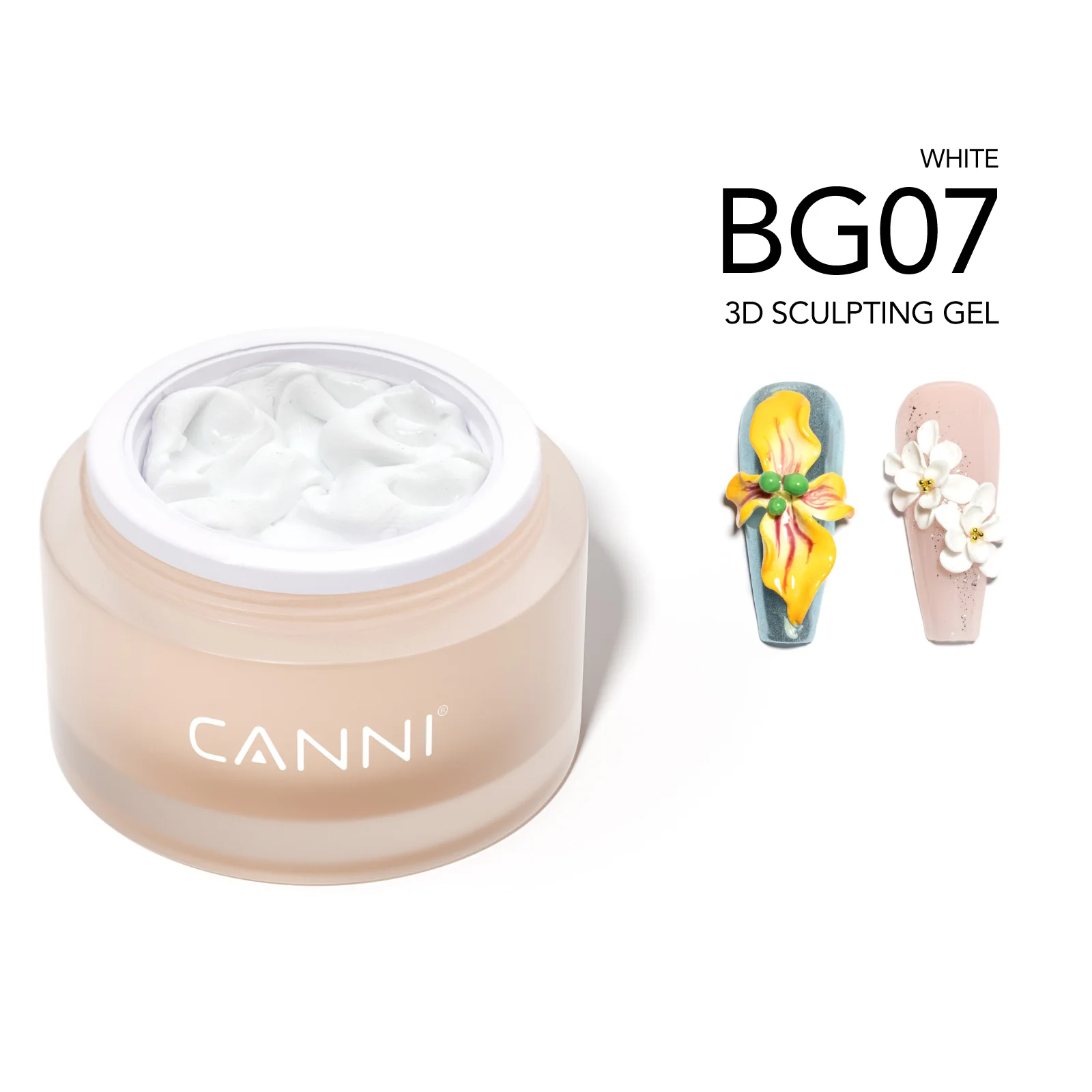 10g CANNI Fiber Base Coat Glasreparatur-Gel Hochglänzender Langlebiger Top Coat Halbtransparentes Milchweißes PVC 3D-Modellier-Gel – Detail 10