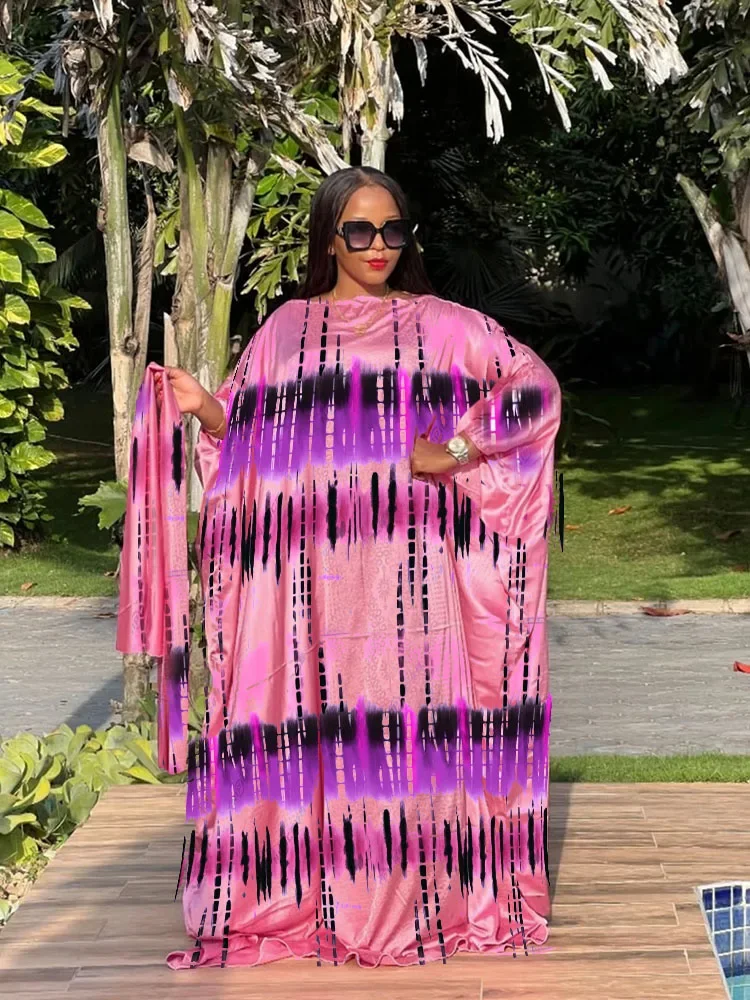 

New Elegant Women Dashiki Dress African Ankara Long Sleeve Boubou Kaftan Ramadan Eid Party Gown
