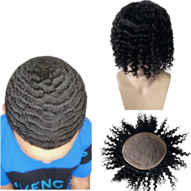 

Бразильские натуральные волосы для наращивания 1 # Черные волнистые волосы 12 мм для чернокожих мужчин