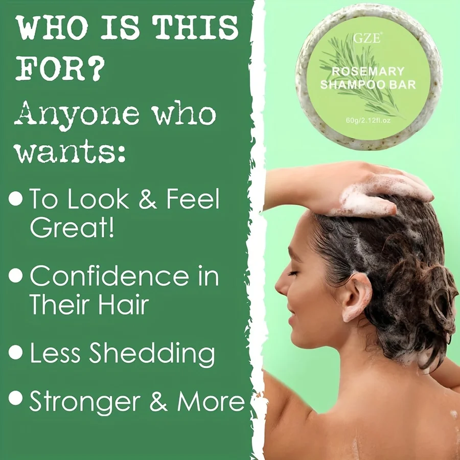 شعر GZE-Ginger يقوي شريط الشامبو ، وينظف ويساعد ، ويقوي الشعر الضعيف والهش