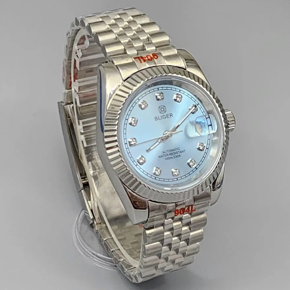 36mm 39mm Sapphire Glass 2024 New Style Stainless Steel Watch Japanese Nh35 Automatic Mechanical Movement N3