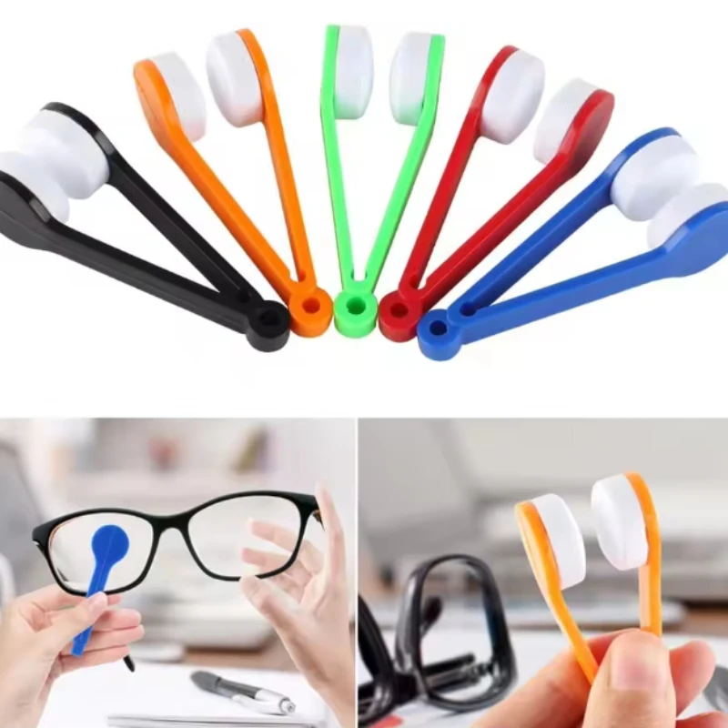 Limpiador de Gafas Portátil Multifuncional, Cepillo de Microfibra para Limpiar Lentes, Gafas de Sol y Anteojos, Herramienta de Limpieza Mini, 1 Pieza