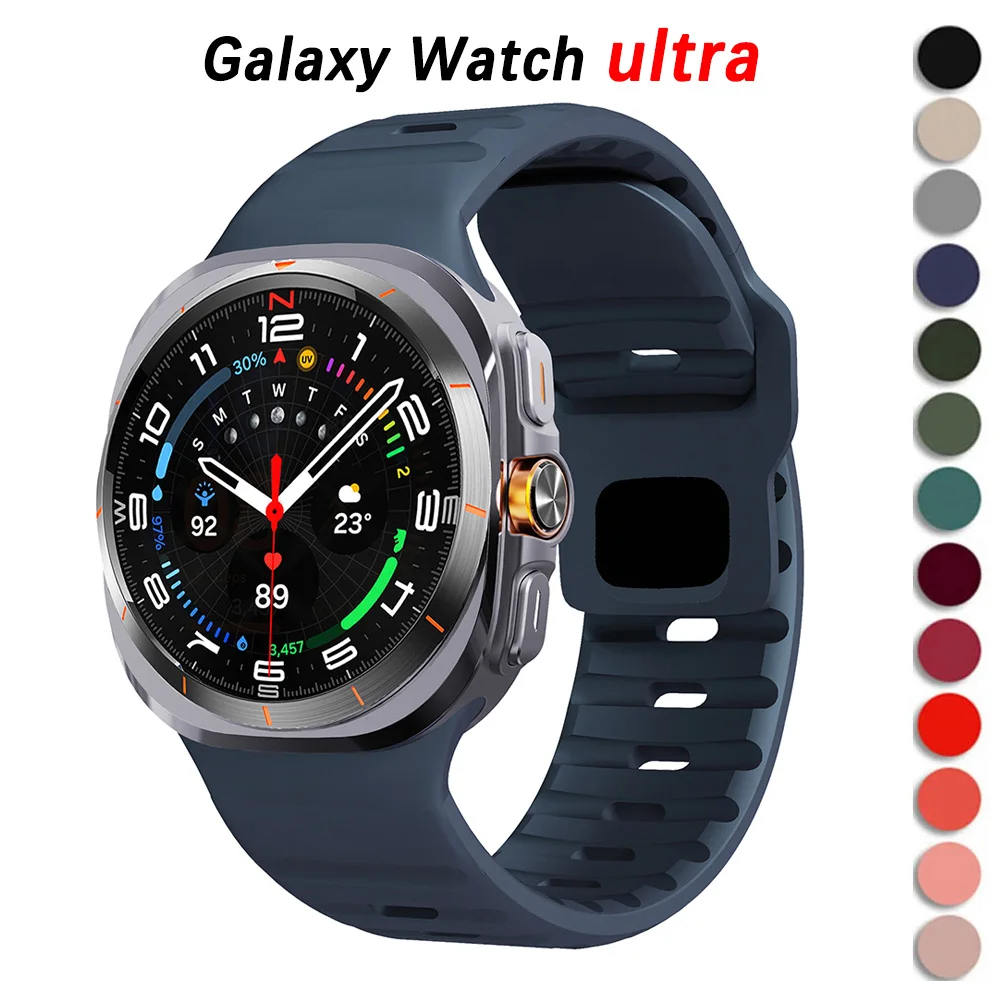 Sport Silicone For Samsung Galaxy Watch 7 Ultra Strap 47mm Accessories correa Bracelet For Samsung Galaxy Watch ultra band 47 mm