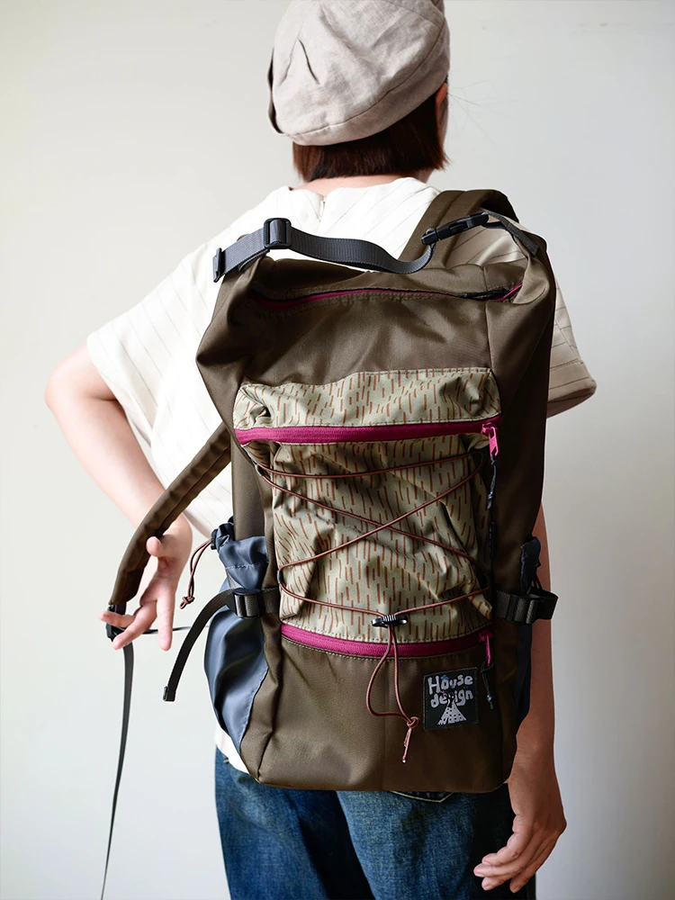 Outdoor Camping Lightweight Climbing Backpack Double Shoulder Student Bookbag Modern Neutral Style Zipper Closure Soft Material