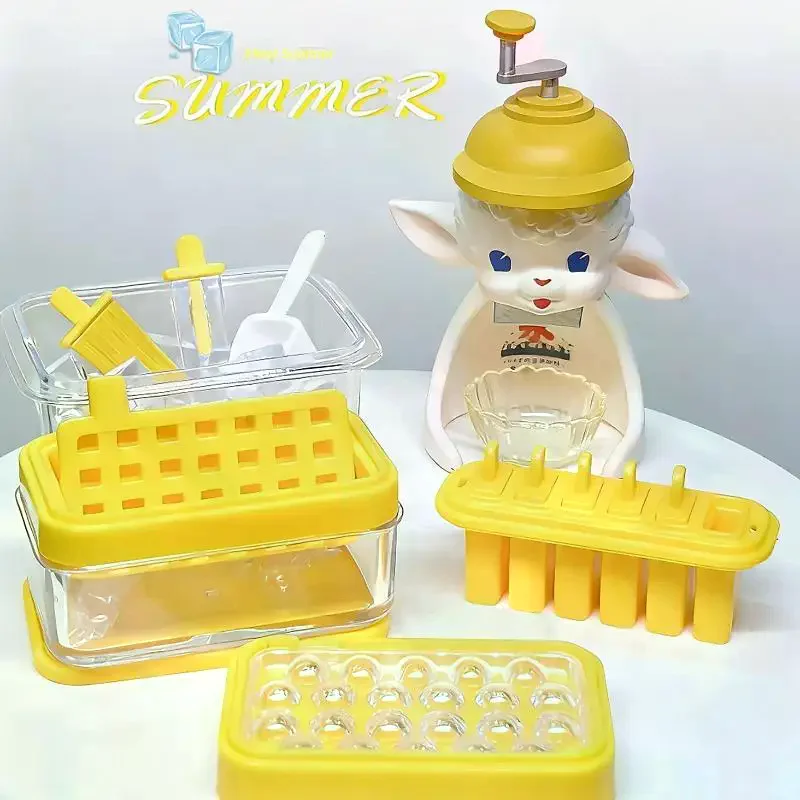 1 Juego de Mini caja de Fabricación de hielo, caja de almacenamiento de hielo modelo 1/6, casa de muñecas en miniatura, decoración de juegos de comida, accesorios para muñecas, Juguetes