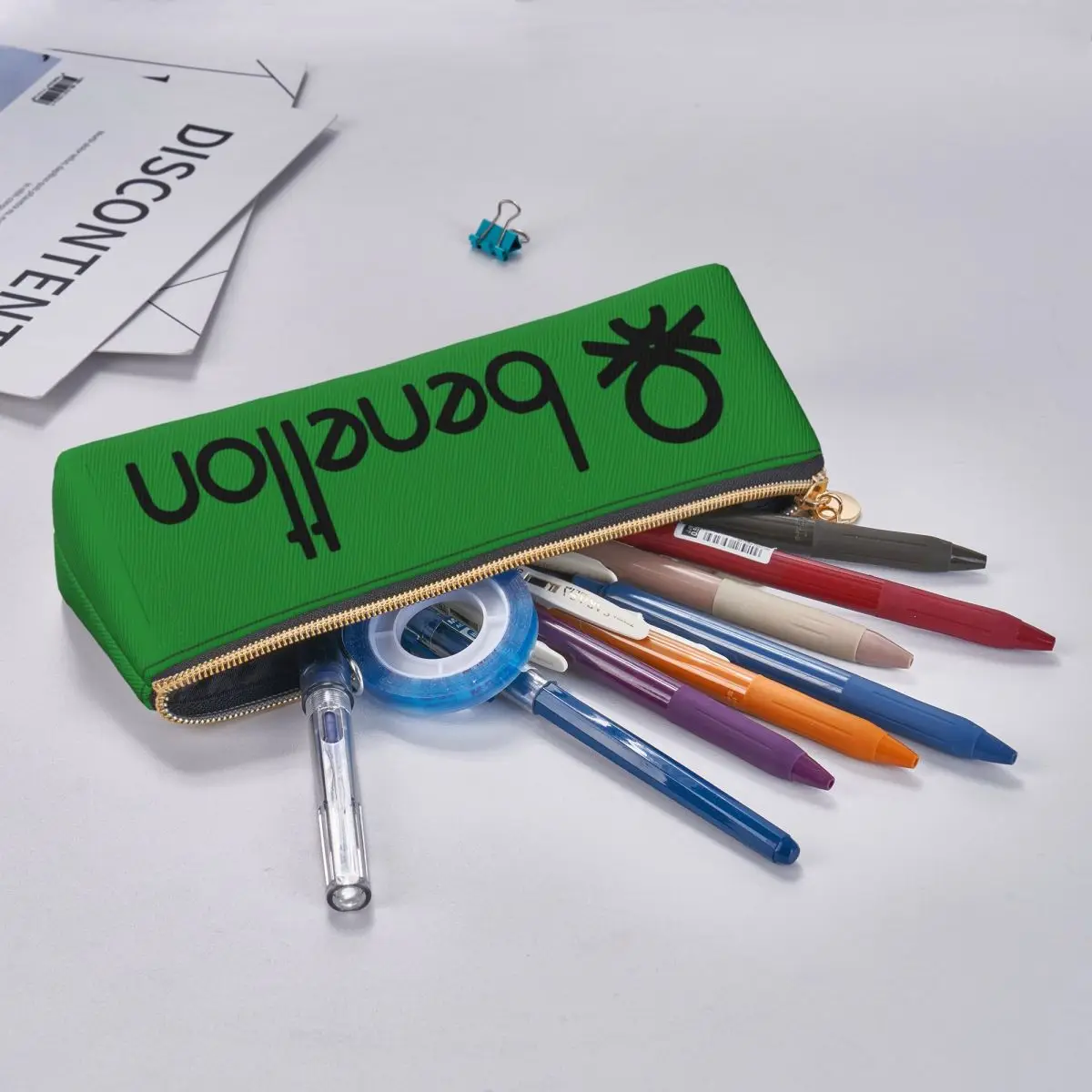 United Colors Of Benetton Pencil Cases Pencil Pouch Storage Stationery Supplies Large Storage Pen Box Pencil Bag for Boy Girl view 4