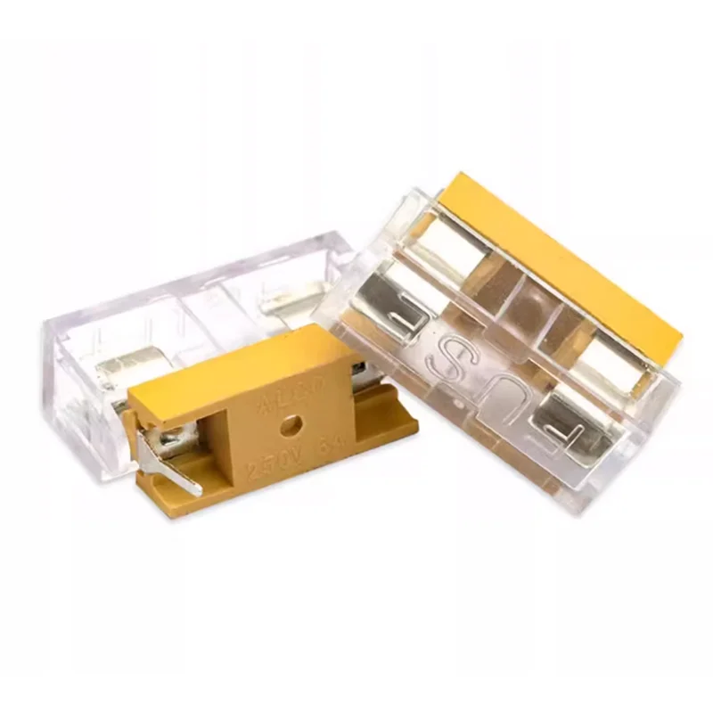 10 Stück 5 x 20 mm/6 x 30 mm Sicherungshalter mit transparenter Abdeckung, Sicherungskasten, hochwertiger Sicherungshalter