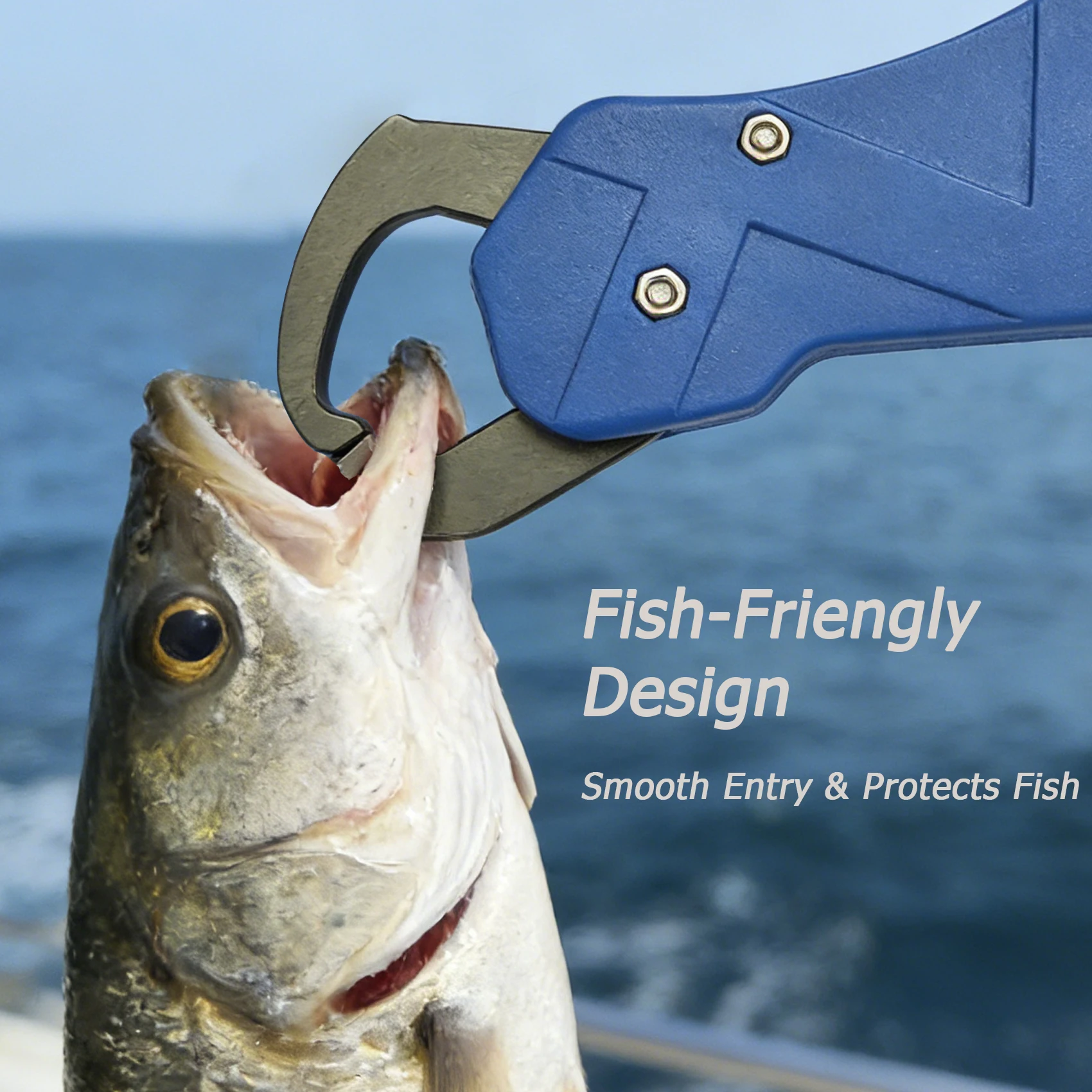 

Одноручный захват для рыбы из алюминиевого сплава, инструмент для захвата рыбы с нескользящей ручкой, для пресной и соленой воды