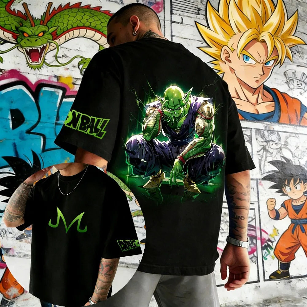 Übergroßes Cosplay-Kostüm Dragon Ball Piccolo 2026 Sommer Neues Produkt Harajuku Anime Bedrucktes Y2K Hip Hop Casual Unisex T-Shirt