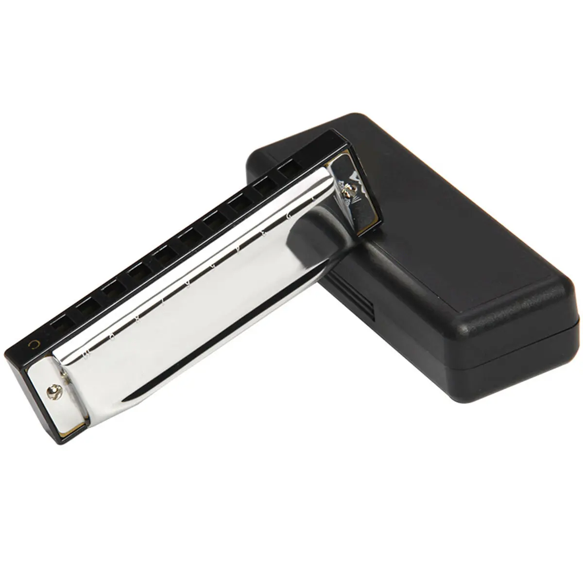 Swan C Key 10 Hole 20 Tone Harmonica Professional Blues Harmonica for Jazz Folk Classical Country Rock Phosphor Bronze Reed