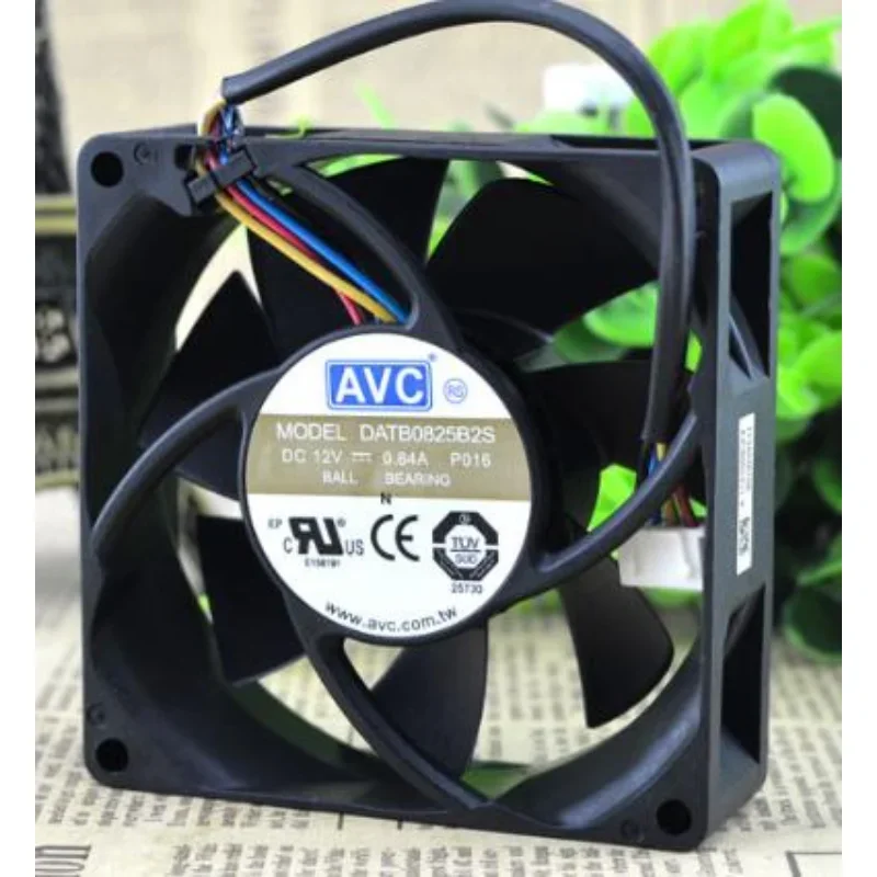 New CPU Fan for AVC DATB0825B2S 12V 0.84A 4-wire PWM Speed Control Function Fan 8025 8CM 80*80*25MM