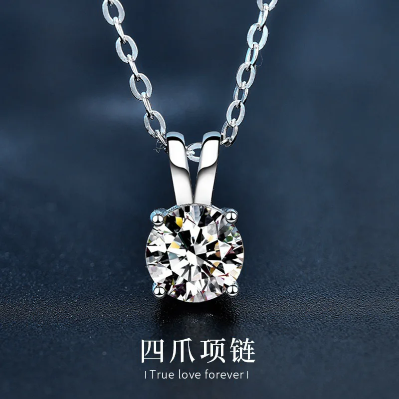 

Женское ожерелье из стерлингового серебра 925 пробы из Мозамбика, подвеска в корейском стиле с четырьмя крапанами, простое украшение на ключицу.