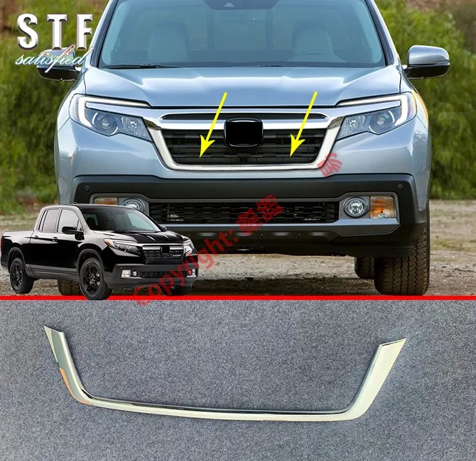 

ABS Chrome Front Grille Cover Trim For Honda Ridgeline 2016 2017 2018 2019 Car Accessories Stickers