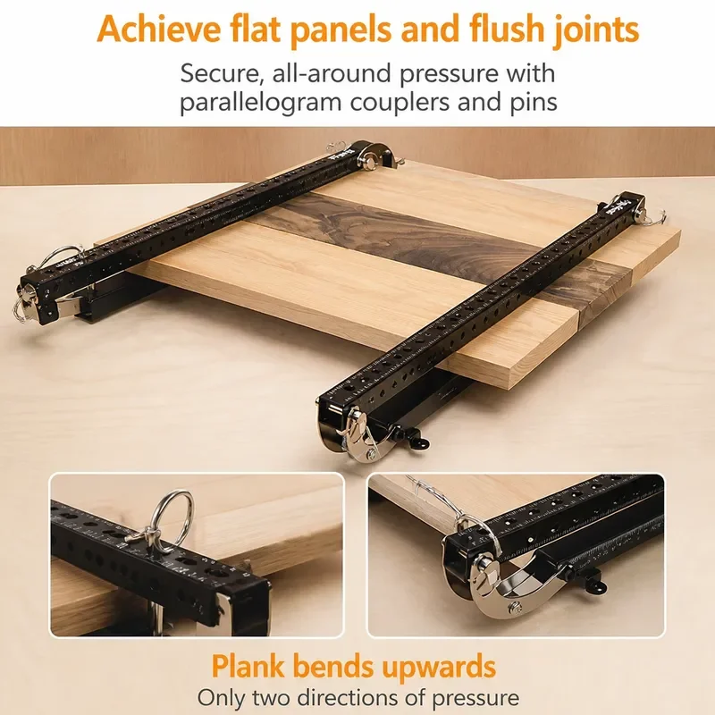 2 Pack 24 Inch Panel Clamp Woodworking Board Splicing Fixing Clamping Tool For Furniture Making Cabinet Assembly