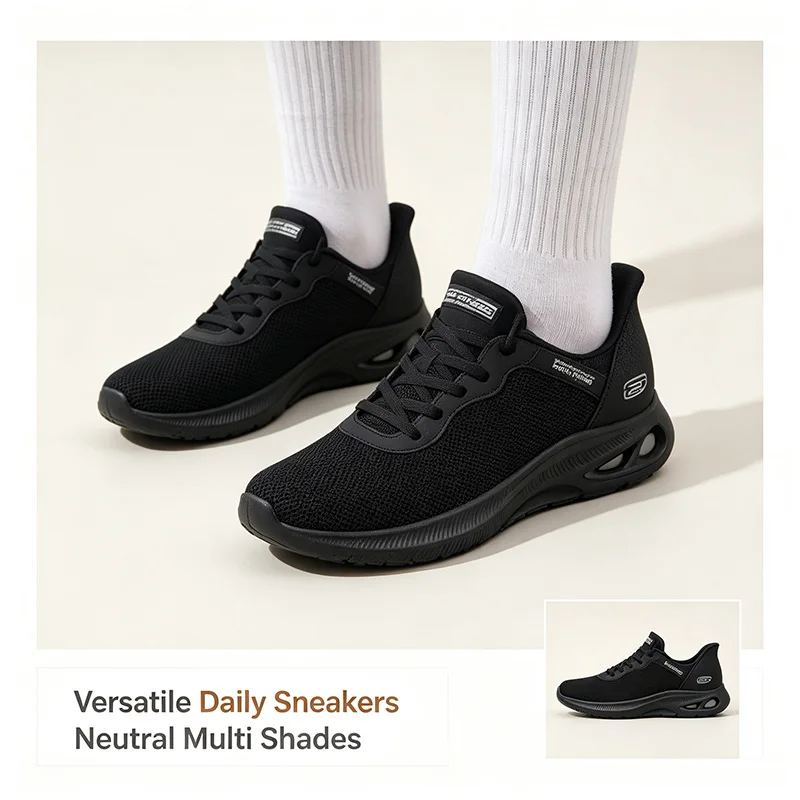 Hot Skechers Bob'sport Casual Breathable, Comfortable, Lightweight Women's Walking Shoes, Outdoor Sports Shoes 117509-BBK