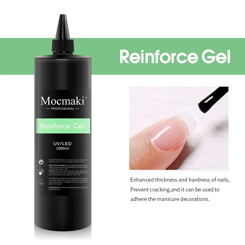 Mocmaki-capa superior sin toallita, imprimación de Base fuerte, Gel UV profesional, barniz semipermanente, esmalte de uñas de Gel UV, 1KG