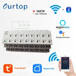 Smart Timer WiFi TUYA Multi Channels 16 Output Smart WiFi Wireless Timer Control By Mobile APP WiFi Switch Timer