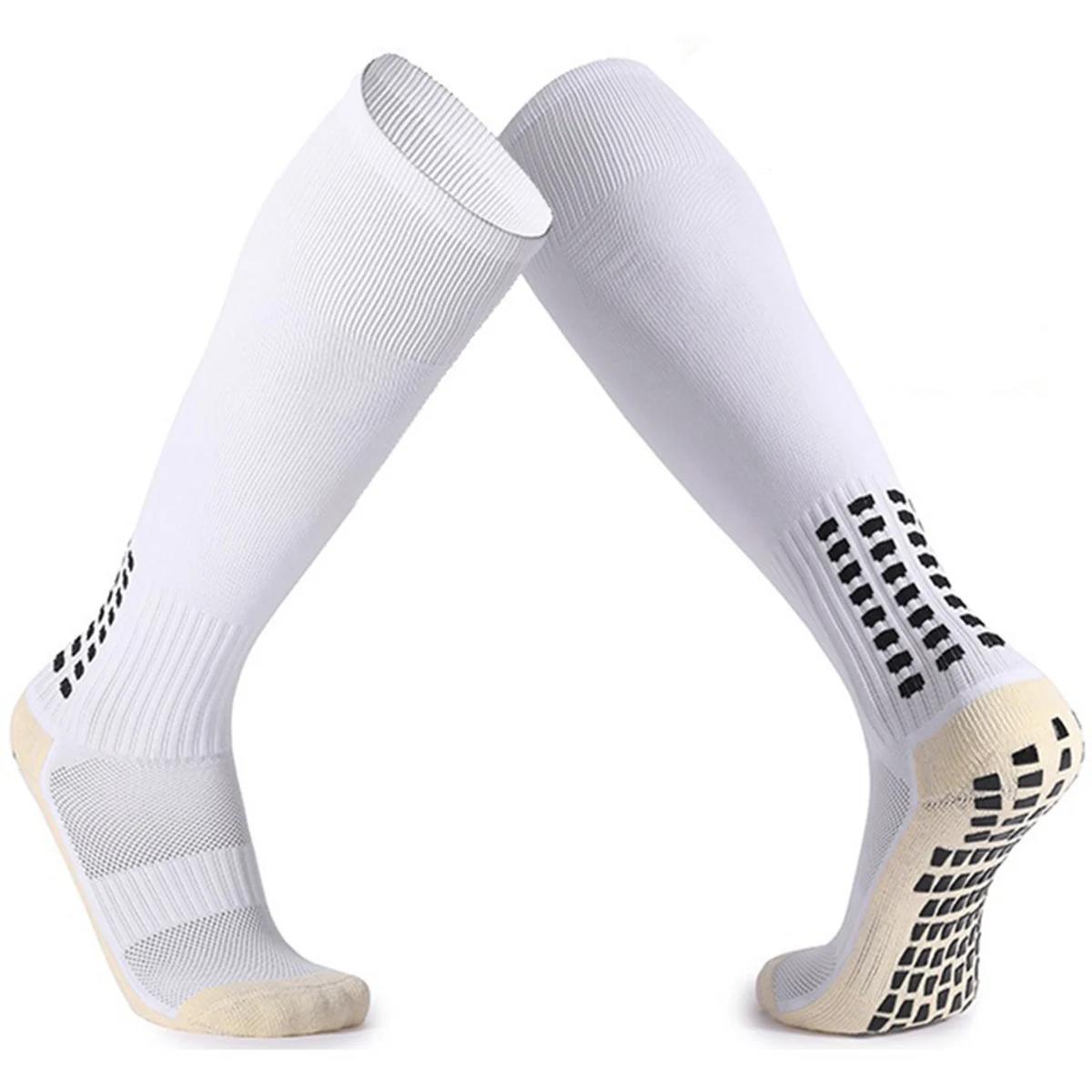 Anti Slip Soccer Knee Socks,Non Slip Football/Basketball/Hockey Sports Grip Socks 1/2Pairs