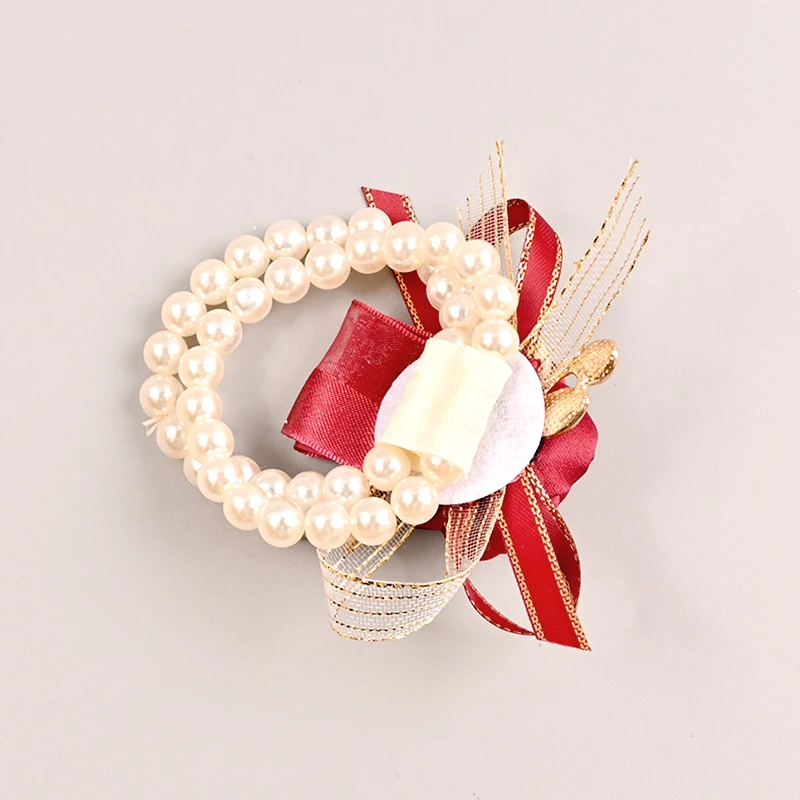 Corsage de poignet de mariée, bracelet de demoiselle d'honneur, fleurs artificielles pour filles, accessoires d'approvisionnement de mariage