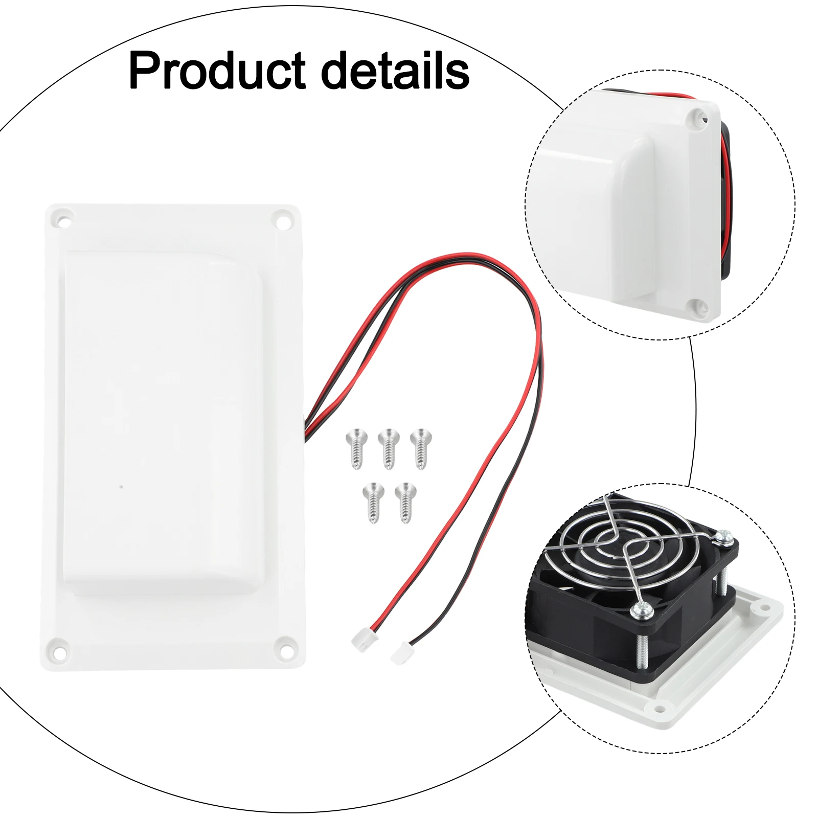12V 6W RV For Exhaust Fan Side Mounted Ventilation For Trailer For Caravan Camper Anti-UV Roof Air Circulation Cooling Accessori