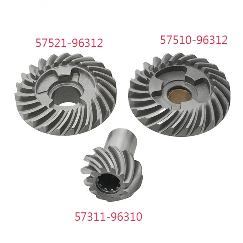 

Forward Gear 3PCS/Set Reverse Gear 57521-96312 Forward Gear 57510-96312 Pinion Gear 57311-96310 for 20-30HP DT20 DT25 DT30
