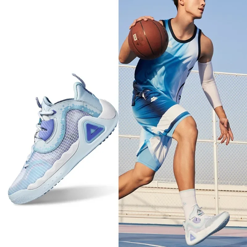 PEAK Basketball Shoes Youth Outdoor Court Men's Casual Sneakers 2024 Spring Fashion Versatile Lightweight Men's Mesh Sneakers