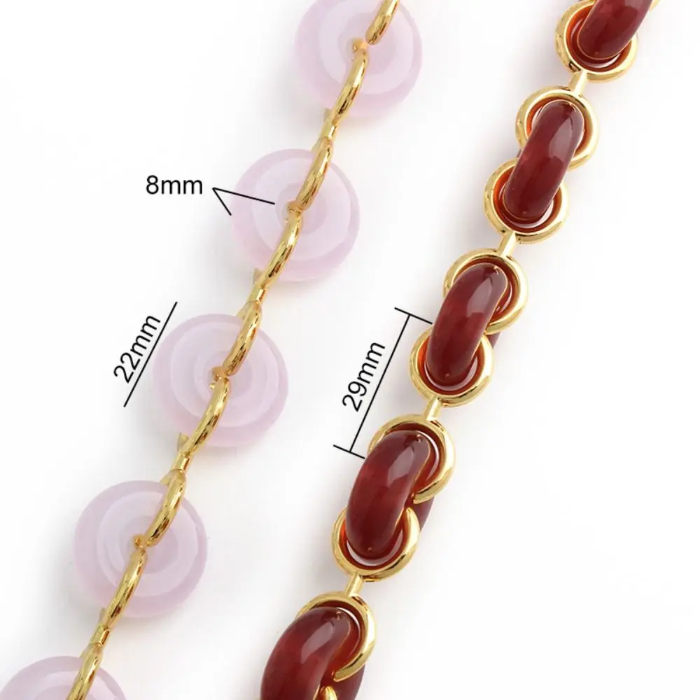 Bolso de cadena de Donut, correa de hombro de repuesto, cadena cruzada de resina acrílica, extensor de bolso de hombro, cadena decorativa