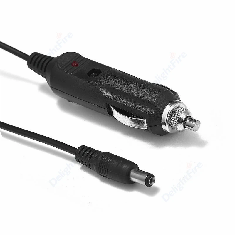 Car Cigarette To DC Extension Cord 12V 5.5x2.1mm Power Adapter Connector 22AWG 1.5m Cable With 3A Fuse Power Charge